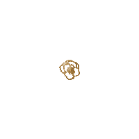 Golden Flower Art Sticker by Cathleen Cafasso