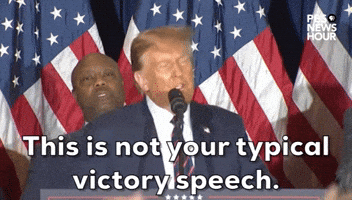 This is not your typical victory speech.