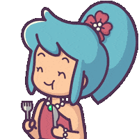 Marina Eating Sticker by Castaways