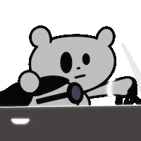 Bear Driving Sticker