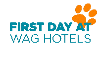 First Day Paw Sticker by Wag Hotels