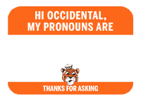 Pronouns Sticker by Occidental College
