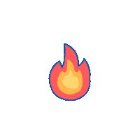 Make A Wish Fire Sticker by Maakamsterdam