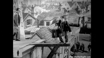 silent film falling GIF by Charlie Chaplin