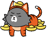 New Year Cat Sticker by Ai and Aiko