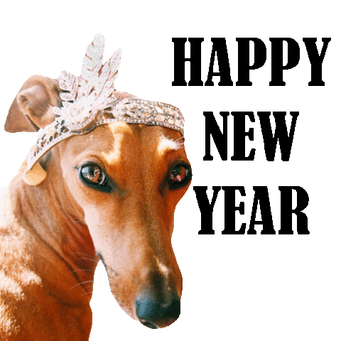 New Year Dog Sticker