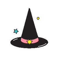 thecovengirlgang halloween magic hat witch Sticker