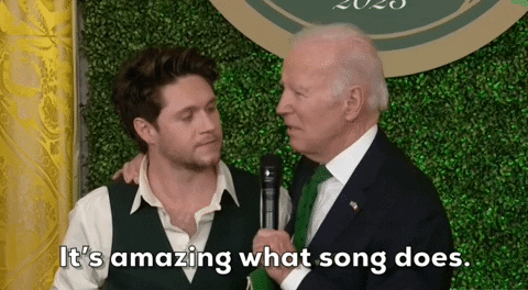 Niall Horan Biden GIF by GIPHY News