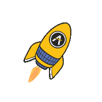 Space Rocket Sticker by ACCT