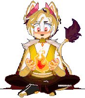 SaraOkyGirl pixel pixelart fire magic Sticker