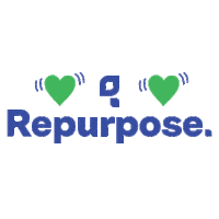 Repurpose hearts sustainability compostable repurpose Sticker
