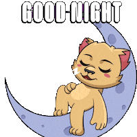 Tired Night Time Sticker by Kabu