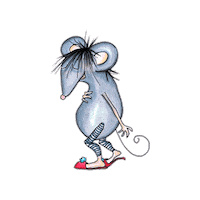 Embarrassed Mouse Sticker