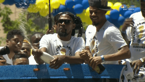 golden state warriors champagne GIF by NBA