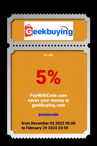 pay_with_code coupon pay with code promocode geekbuying GIF