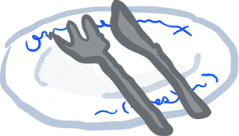thisisjokang christmas knife plate fork Sticker