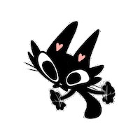 Happy Black Cat Sticker