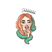 Girl Snake Sticker