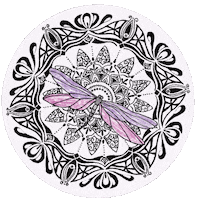 clandestine_artistry mandala dragonfly mandala art zentangle Sticker