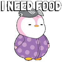 Hungry Lets Eat Sticker by Pudgy Penguins