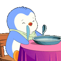 Hungry Lets Eat Sticker by Pudgy Penguins
