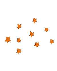 Candy Corn Stars Sticker