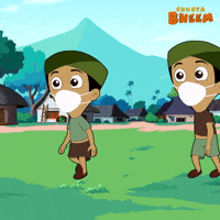 Mask Virus GIF by Chhota Bheem