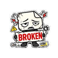 Not Working Out Of Order Sticker by ZTIKIX