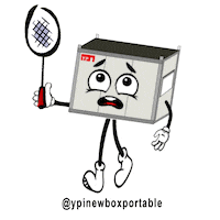 kirimkontainer smash badminton container racket Sticker