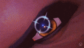 Video game gif. Slow motion clip of "One Punch Man" holding up a red metal fist sparking with lightning as he screams with intensity and punches forward, sending a gold shockwave in an urban city setting. 