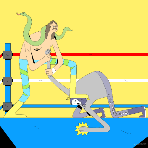 Wrestle jake the snake GIF by Animation Domination High-Def