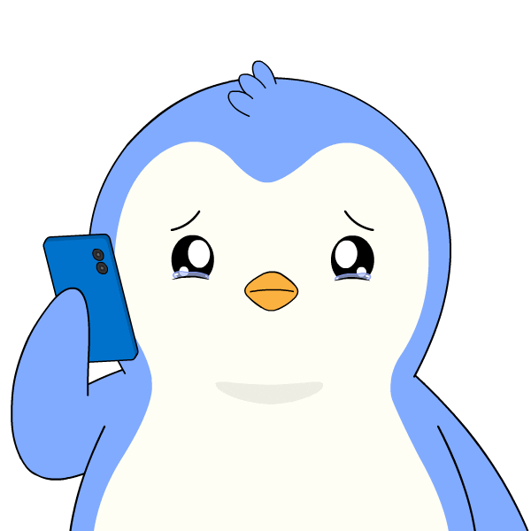 Sad Oh No Sticker by Pudgy Penguins