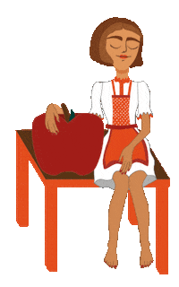 Girl Manzana Sticker