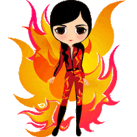 on fire girl power Sticker