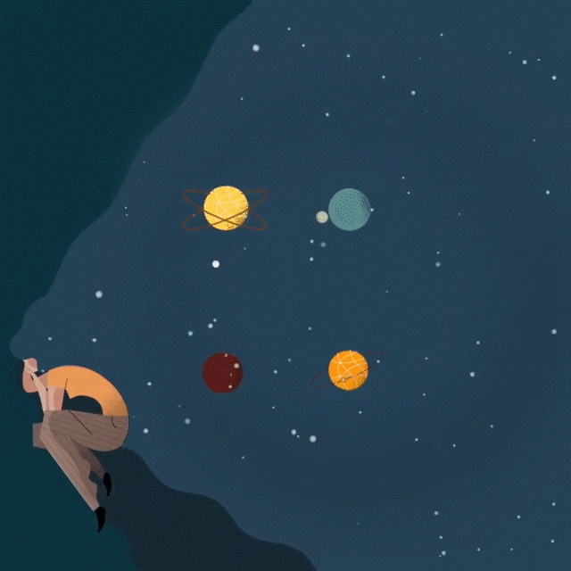 Space Travel Stars GIF by Twin Studio
