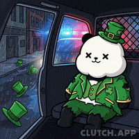 Drunk St Patricks Day GIF by Kanpai Pandas