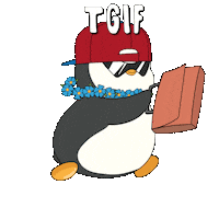 On My Way Running Sticker by Pudgy Penguins