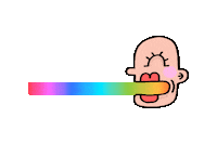 Sick Rainbow Sticker by Sam Leighton-Dore