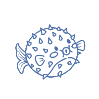 Puffer Fish Sticker by Life In Treetop