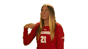 Wisconsin Volleyball Sport Sticker by Wisconsin Badgers