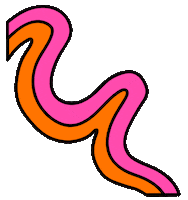 Pink Orange Sticker