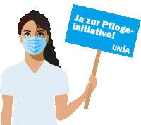 Gewerkschaft_Unia vote care protest nurse Sticker