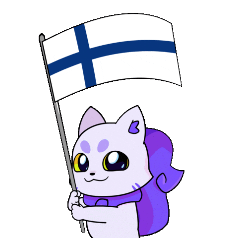 Flag Finland Sticker by Lucky Kat Studios