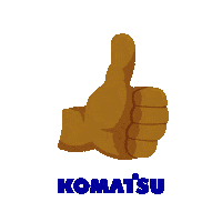 Construction Equipment Thumbs Up Sticker by Komatsu