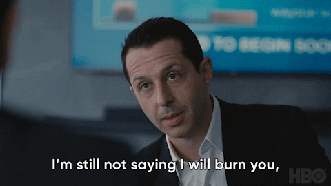 Jeremy Strong Burn GIF by SuccessionHBO
