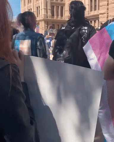 March for Transgender Youth Held at Texas State Capitol in Austin