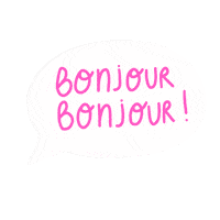 Pink Hello Sticker