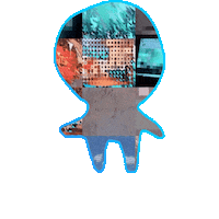 Stick Man Girl Sticker by jorgemariozuleta