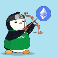 Arrow Penguin GIF by Pudgy Penguins