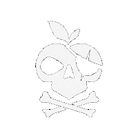 Skull Peach Sticker by Discraft